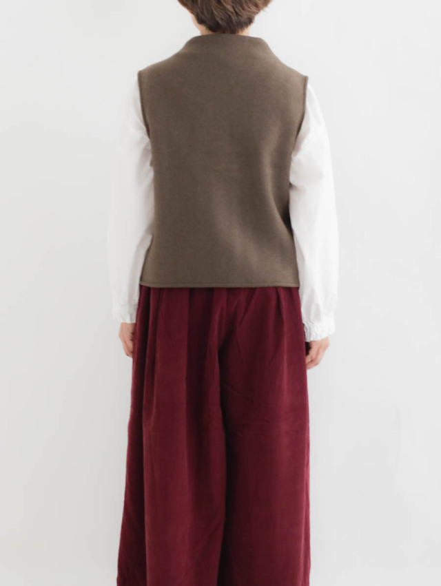 TIGRE BROCANTE リメイクリネンベスト TIGRE BROCANTE (ティグルブロカンテ)/イタリーメルトン ボトル