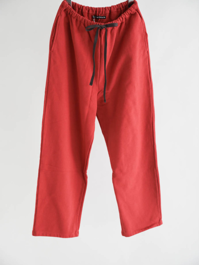 TIGRE BROCANTE コットンパンツ 裏地赤 ナチュラン BD裏毛クルタパンツ TIGRE BROCANTE