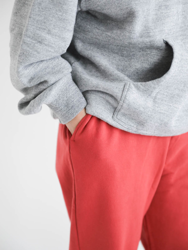 TIGRE BROCANTE コットンパンツ 裏地赤 ナチュラン BD裏毛クルタパンツ TIGRE BROCANTE