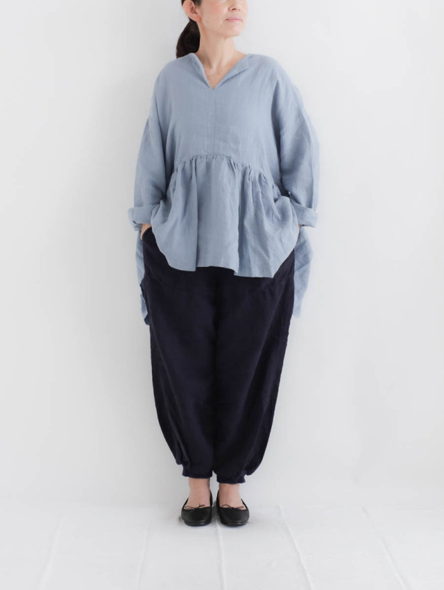 TIGRE BROCANTE ティグルブロカンテ / 40リネンリアンギャザー  