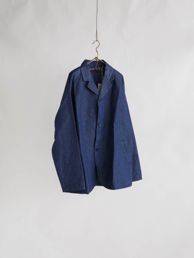 TIGRE BROCANTE ティグルブロカンテ / タイプライターラグランテーラードジャケット インディゴ