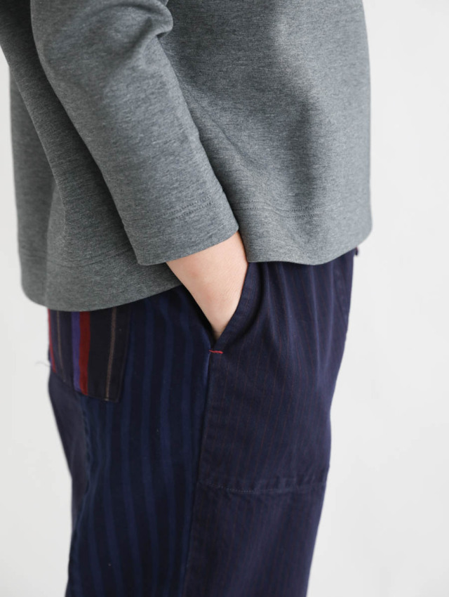 TIGRE BROCANTE ティグルブロカンテ｜ORストライプMIXタゴサクロングパンツ