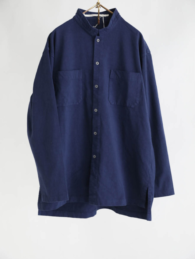 その他ブランド / TOHNAI/長袖シャツ/2/コットン/ネイビー/TOH25SS-13 TOHNAI トーナイ｜DRY TOUGH COTTON COLLARLESS SHIRT ネイビー