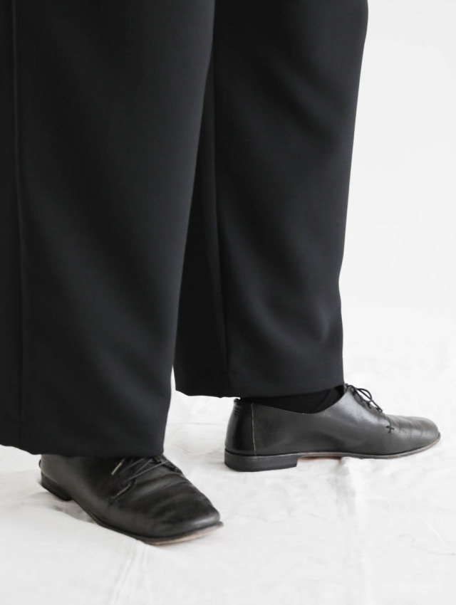 TRAVAIL MANUEL ラップパンツ　ブラック　Sサイズ TRAVAIL MANUEL トラヴァイユマニュアル｜Wクロス2タック