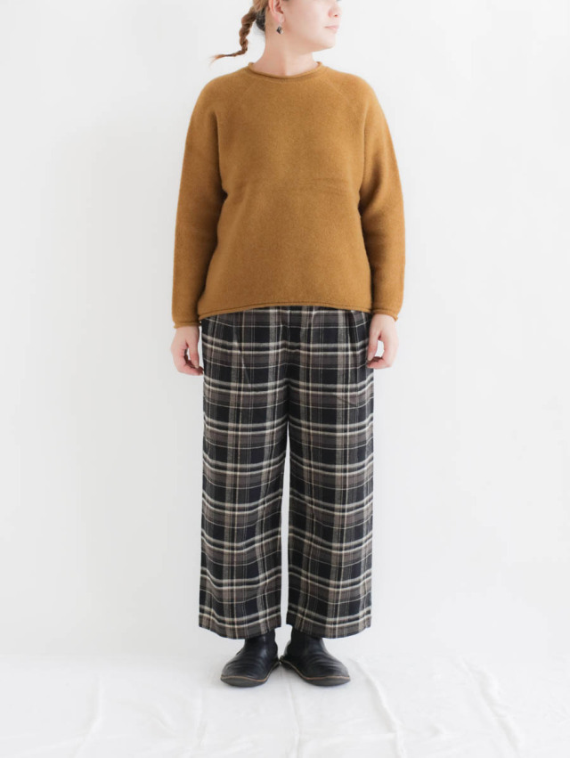 TRAVAIL MANUEL　チェックペグパンツ トラバイユマニュアル TRAVAIL MANUEL コットン先染チェックペグ