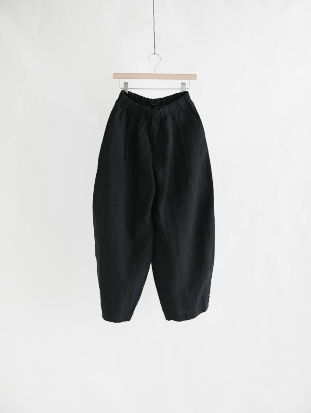 ロータス976新品TRUBE綿ストレッチコクーンパンツ(BK) TRAVAIL MANUEL トラヴァイユマニュアル｜フレンチリネンキャンバス