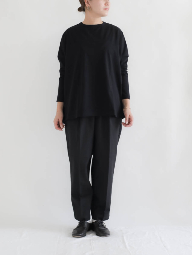 TRAVAIL MANUEL トラヴァイユマニュアル / T/Cツイルズートパンツ ブラック 