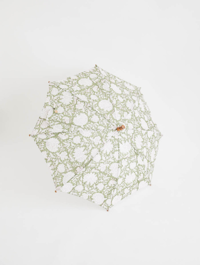 ツタエノヒガサ / キツネノタスキ タビスルキツネ block 緑×茶