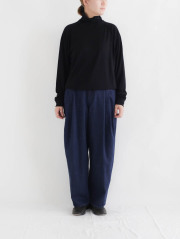 FACTORY　ファクトリー　綿麻 ギャザーパンツ　　size１　ブラック Pants / パンツ – factory