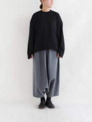 FACTORY　ファクトリー　綿麻 ギャザーパンツ　　size１　ブラック FACTORY ファクトリー 綿麻 ギャザーパンツ size1 ブラック