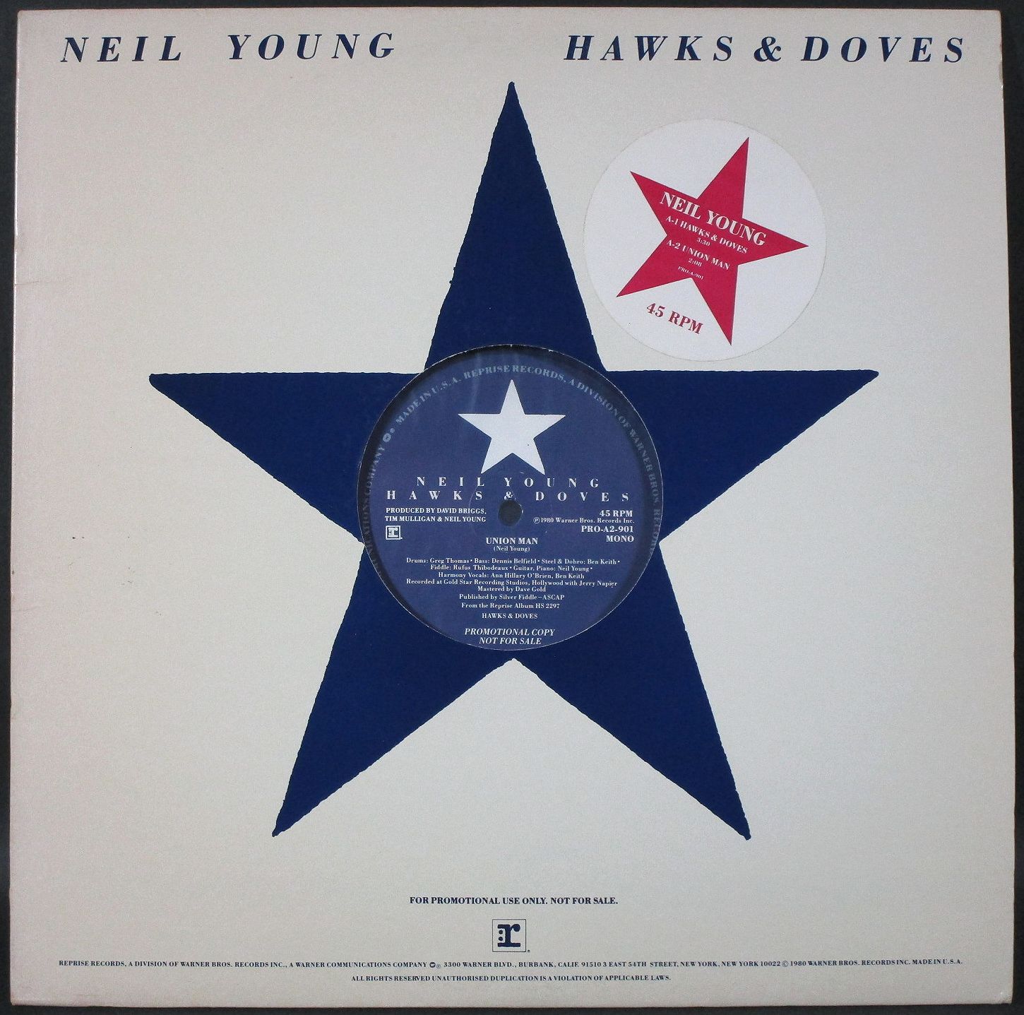 Neil Young ニール・ヤング / Hawks & Doves　Promo