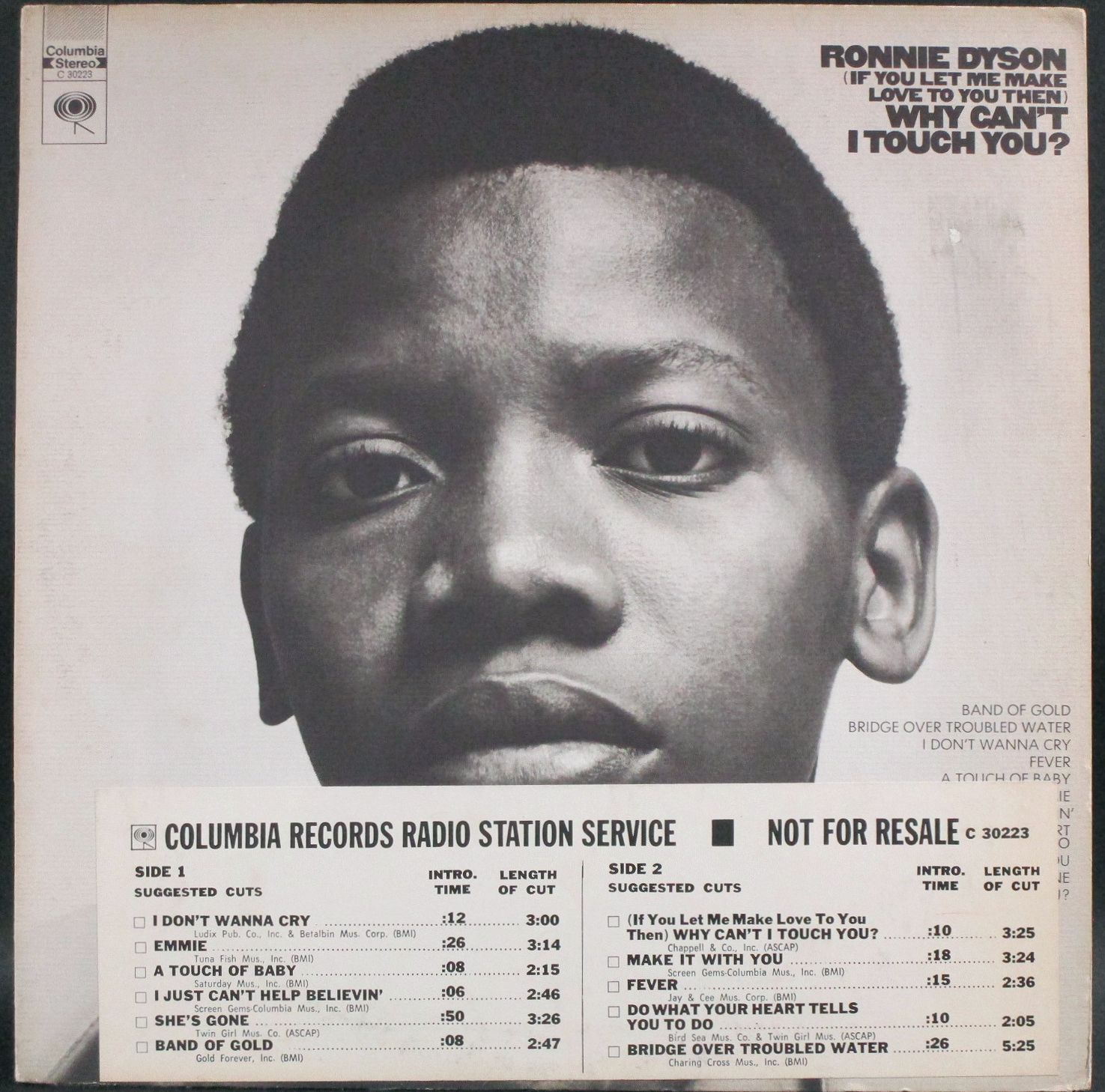 Ronnie Dyson ロニー・ダイソン / (If You Let Me Make Love To You Then) Why Can't I Touch You?