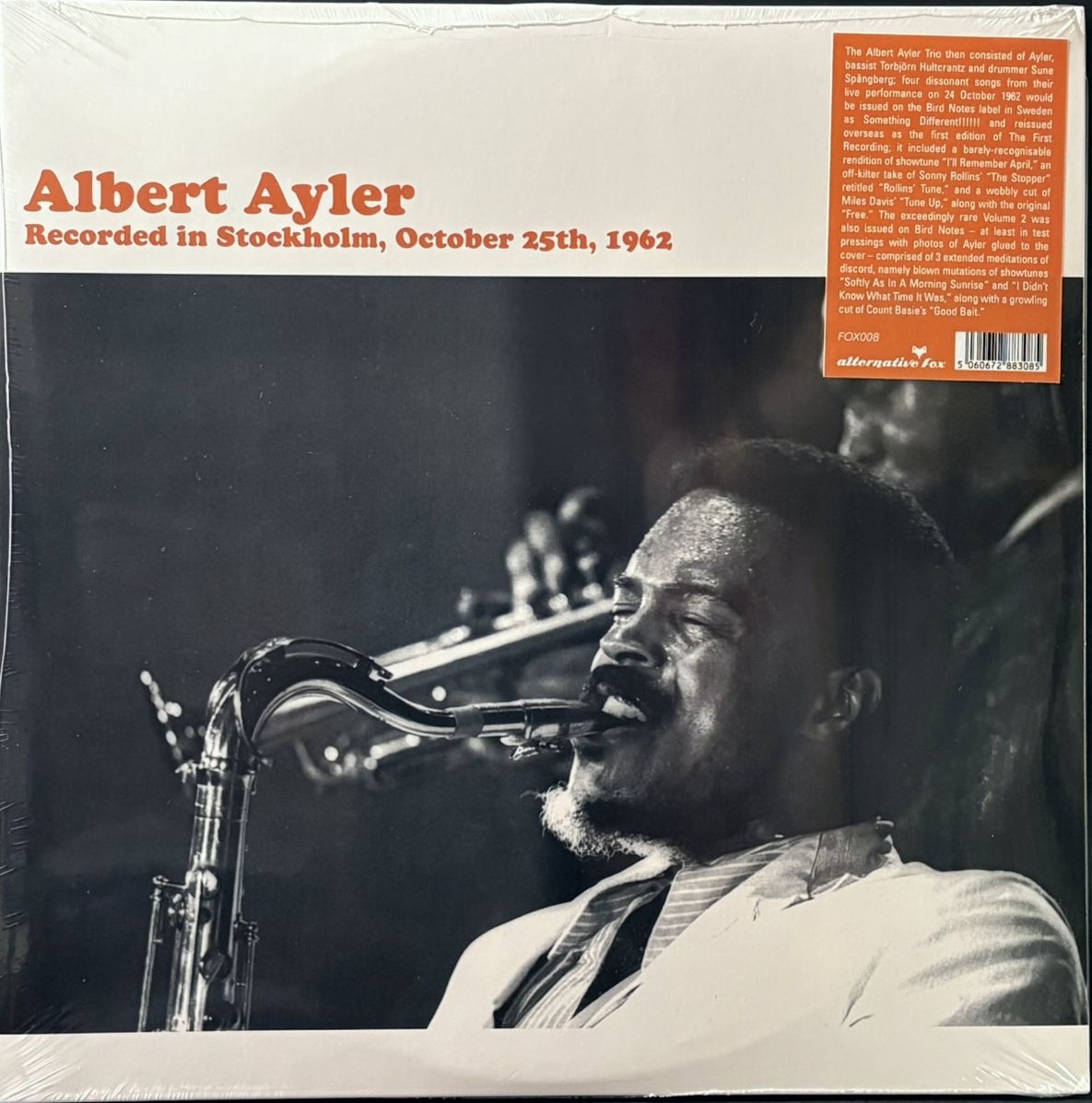 Albert Ayler アルバート・アイラー / Recorded in Stockholm, October 25th, 1962