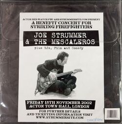 Joe Strummer & The Mescaleros ジョー・ストラマー & ザ・メスカレロス / Friday 15th November 2002 Acton Town Hall, London