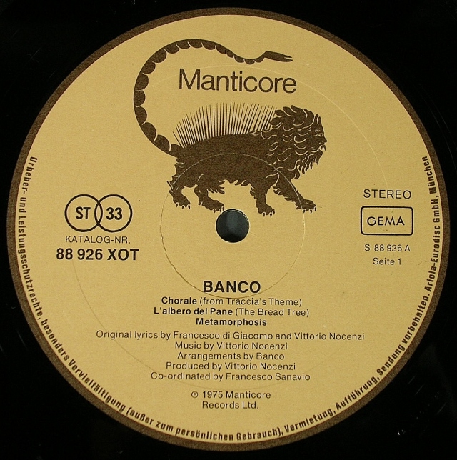 バンコ Banco Del Mutuo Soccorso 復刻アナログ盤 Banco Del Mutuo Soccorso Japan CD MINI LP BVCM-37421 Italian