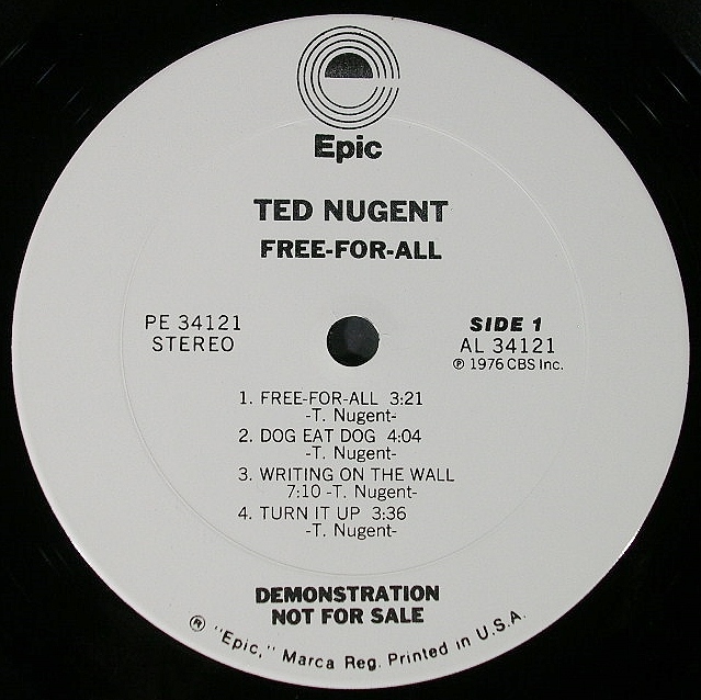 ロックレコード】Ted Nugent テッド・ニュージェント / Free For