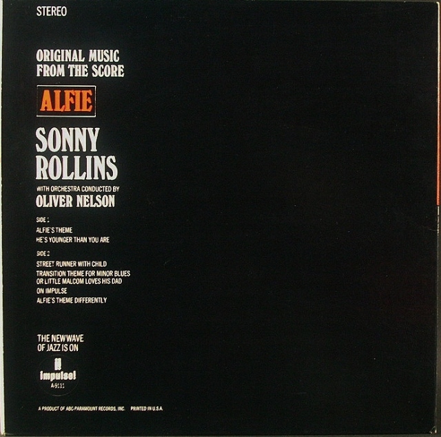 Sonny Rollins ソニー・ロリンズ / アルフィー Original Music From