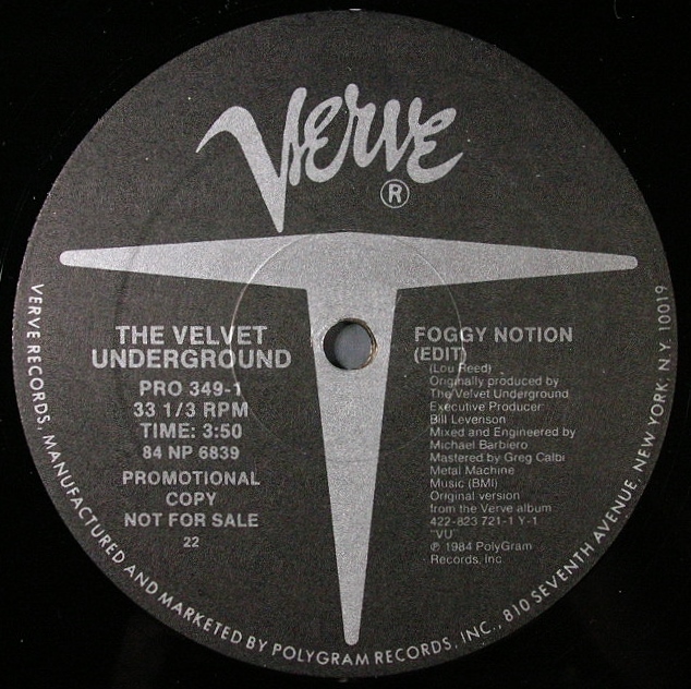 Velvet Underground ヴェルヴェット・アンダーグラウンド / Foggy