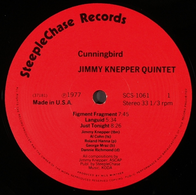 JAZZ】Jimmy Knepper ジミー・ネッパー / Cunningbird カニング