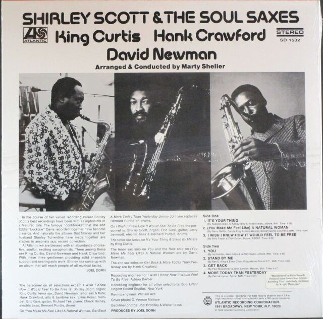 JAZZ】Shirley Scott & The Soul Saxes シャーリー・スコット&ザ