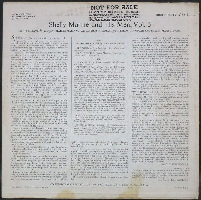 JAZZ】Shelly Manne & His Men シェリー・マン / More Swinging Sounds