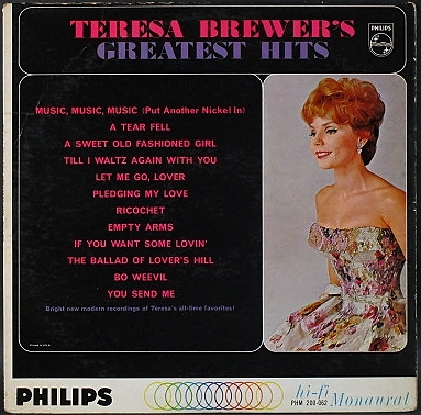 Teresa Brewer テレサ・ブリュワー You Send Me 7” Teresa Brewer テレサ・ブリュワー You Send Me 7”