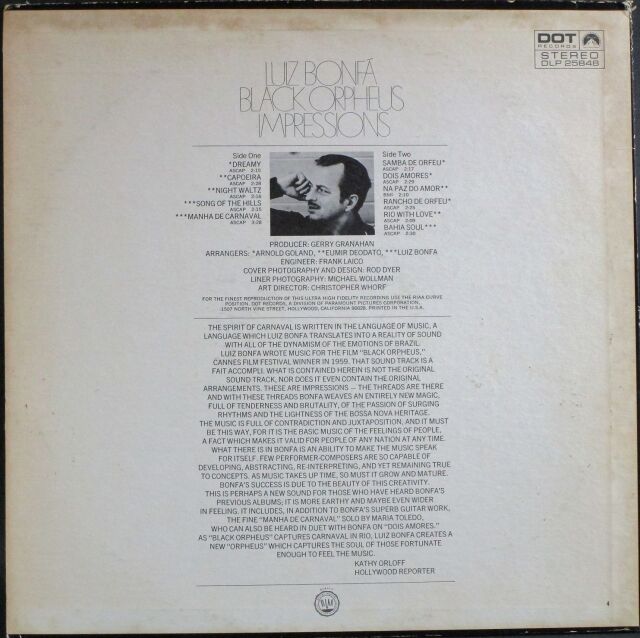 Vince Guaraldi Trio – Jazz Impressions Of Black Orpheus