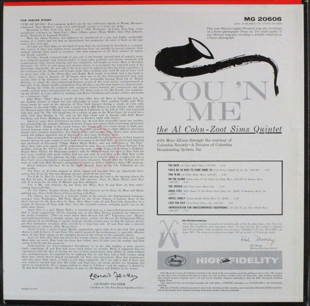 Al Cohn - Zoot Sims Quintet アル・コーン＆ズート・シムズ / You 'N
