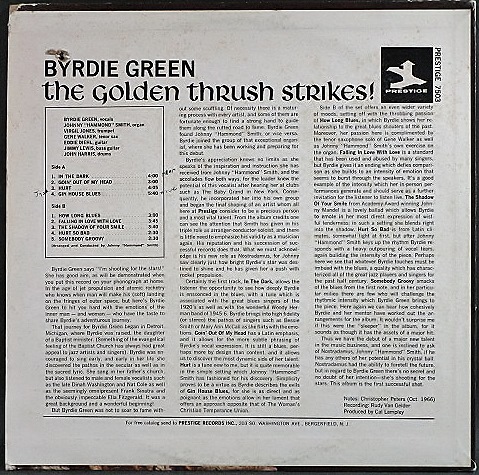 Jazz Vocal】Byrdie Green バーディ・グリーン / The Golden