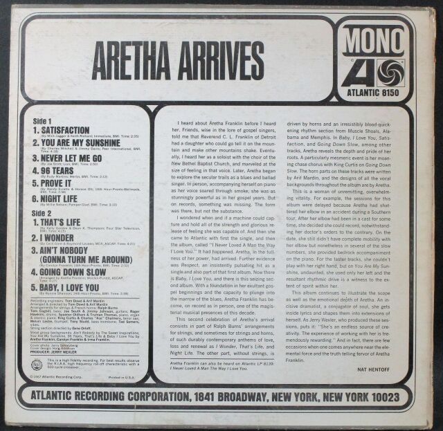 Aretha Franklin アレサ・フランクリン / Aretha Arrives アレサ