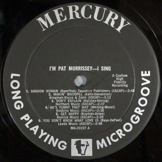 JAZZ VOCAL】Pat Morrissey パット・モリッシー / I'm Pat