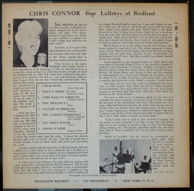 JAZZ VOCAL】Chris Connor クリス・コナー / Sings Lullabys Of