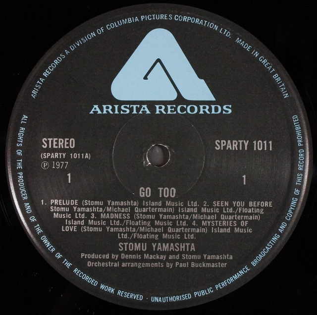 Prog Rock】Stomu Yamashta ツトム・ヤマシタ / Go Too 中古
