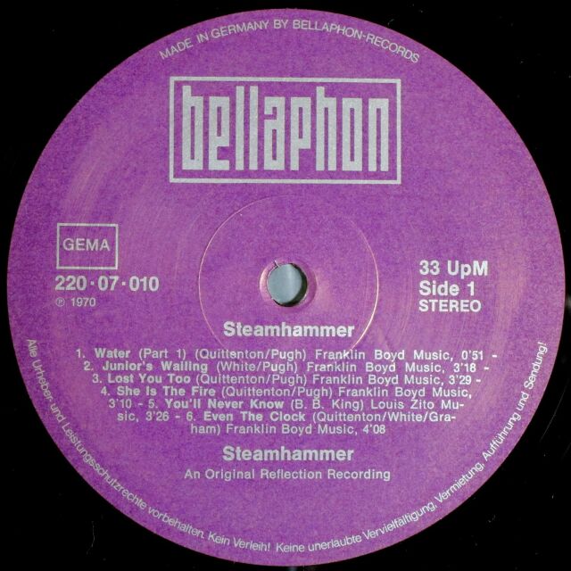 UK ROCK】Steamhammer スティームハマー / Steamhammer| 中古レコード