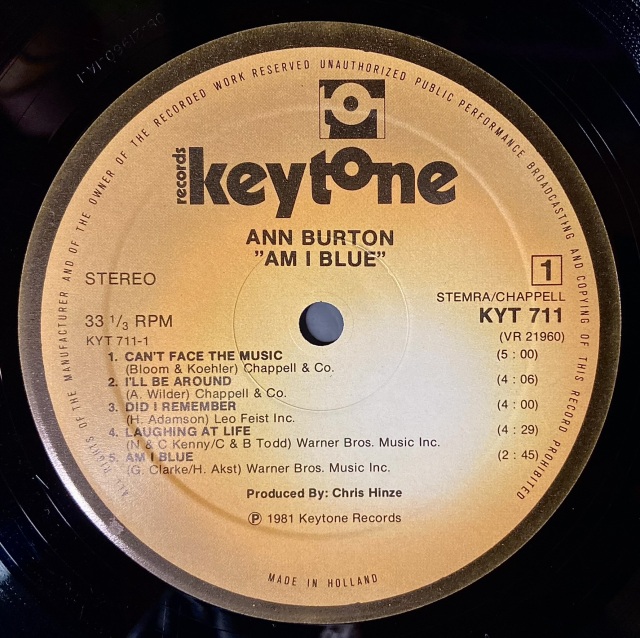 JAZZ VOCAL】Ann Burton アン・バートン / Am I Blue | 女性ジャズ