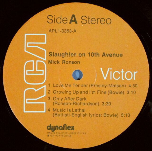 Mick Ronson ミック・ロンソン / Slaughter On 10th Avenue