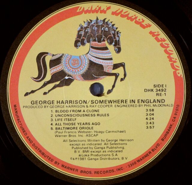 George Harrison ジョージ・ハリスン / Somewhere In England