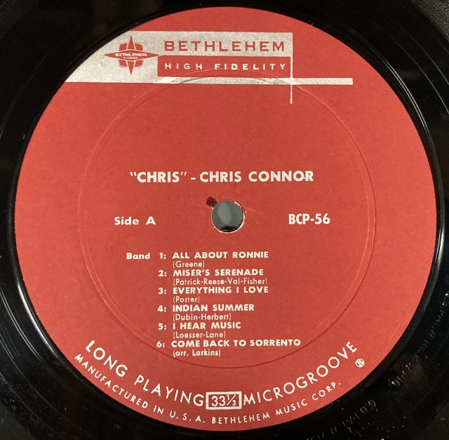 JAZZ VOCAL】Chris Connor クリス・コナー / Chris | 女性ジャズ JAZZ VOCAL】Chris Connor クリス・コナー / Chris | 女性ジャズ