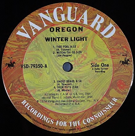 ジャズレコード】Oregon オレゴン / Winter Light ウインター