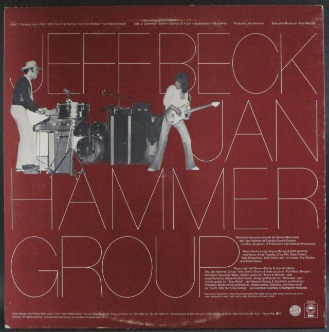 Jeff Beck With The Jan Hammer Group ジェフ・ベック & ヤン