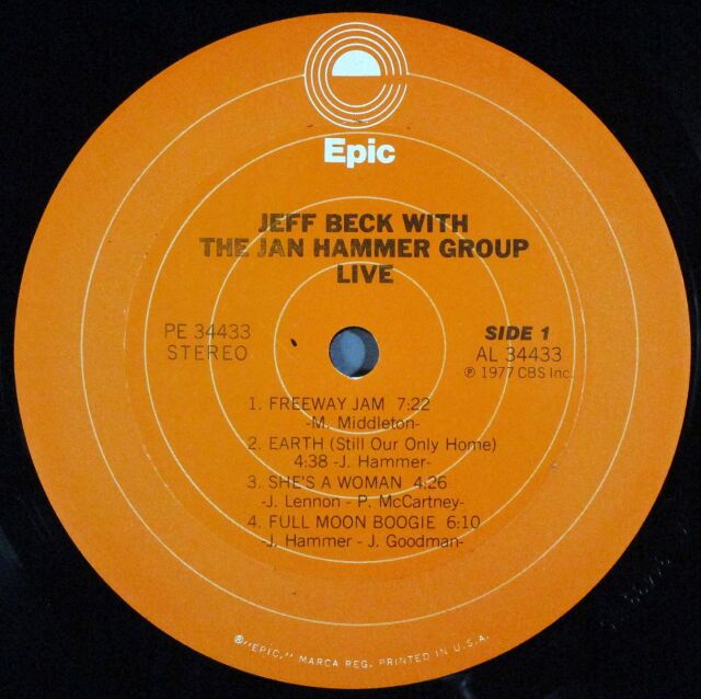 Jeff Beck With The Jan Hammer Group ジェフ・ベック & ヤン