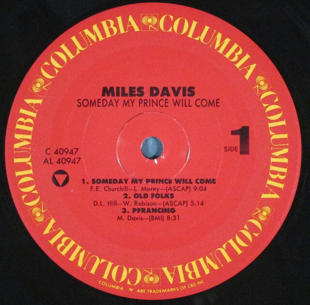 Miles Davis マイルス・デイビス / Someday My Prince Will Come