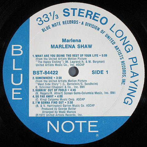 MARLENA SHAW 7インチ Marlena : Marlena Shaw | HMV&BOOKS online - TOCJ-6702