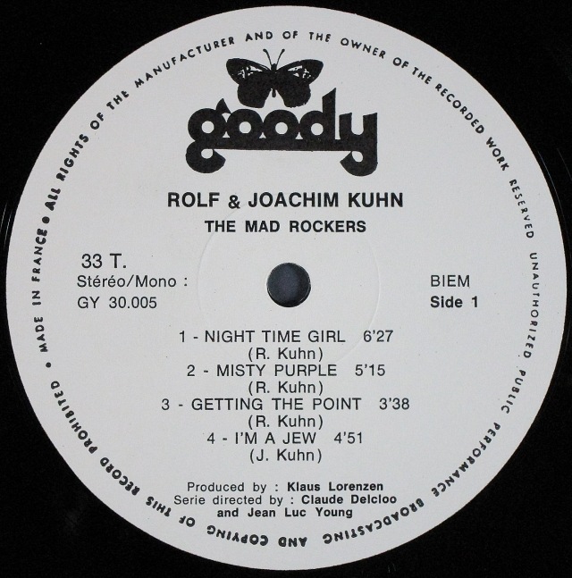 [レコード オリジ] Rolf Kuhn KLAUS DOLDINGER LP Jazz Rock】Rolf & Joachim Kuhn And The Mad Rockers ロルフ
