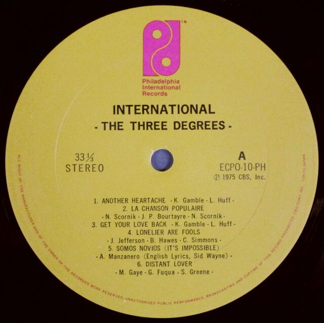 Three Degrees スリー・ディグリーズ / International 世界の