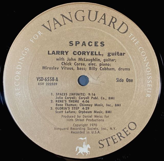 Larry Coryell ラリー・コリエル / Spaces スペイセス 中古レコード