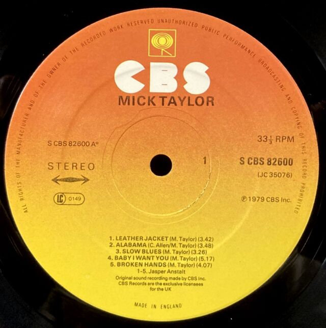SIRKEL & CO. (With MICK TAYLOR) 【LPレコード】 Mick Taylor ミック・テイラー / Mick Taylor 中古レコード通販はSeven
