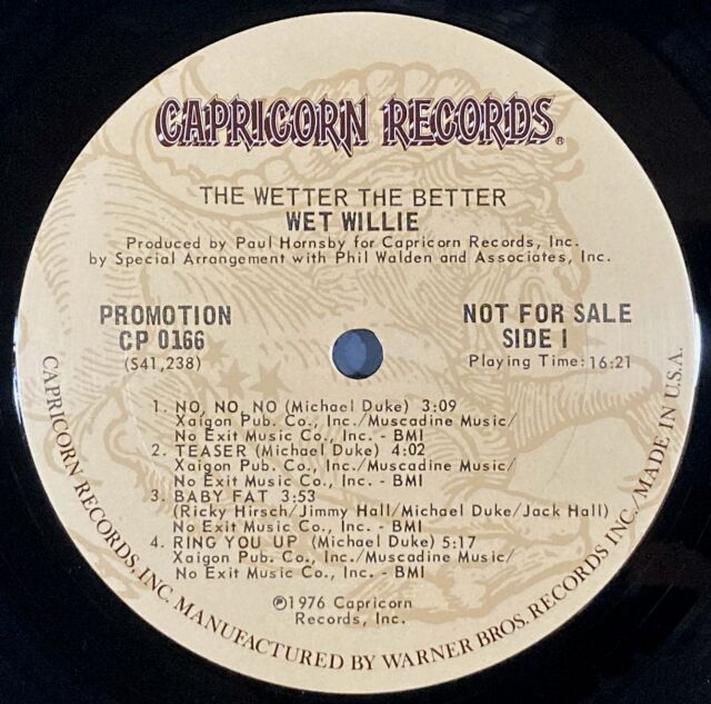 Wet Willie ウェット・ウィリー / The Wetter The Better 中古レコード
