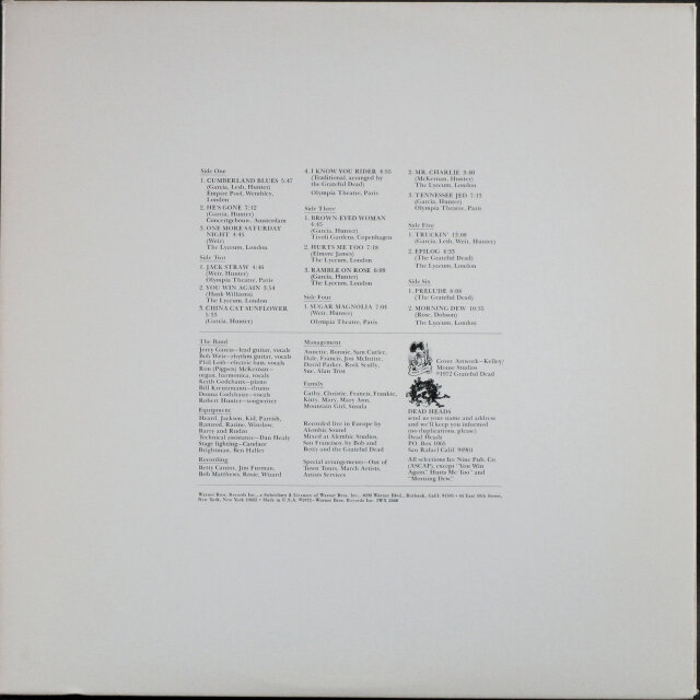 ■高音質ドイツホワイトヴァイナル盤■GRATEFUL DEAD / グレイトフル □高音質ドイツホワイトヴァイナル盤□GRATEFUL DEAD / グレイト