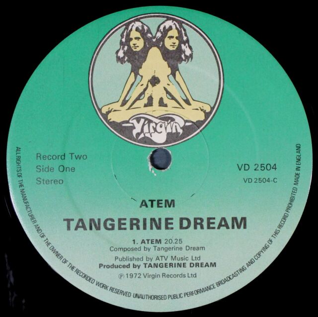 タンジェリン・ドリーム 1st 国内見本盤LP 白レーベル EOP-80618 今日のレコード：Tangerine Dream（1970）Electronic Meditation